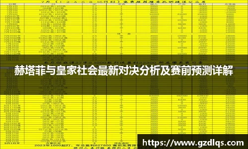 赫塔菲与皇家社会最新对决分析及赛前预测详解